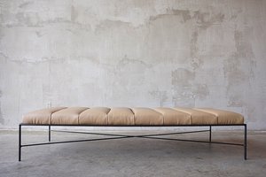 Iron and Leather Daybed