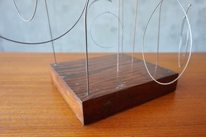 Vintage Wire & Redwood Sculpture
