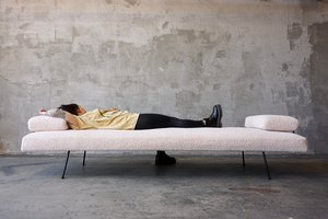 Iron Framed Sofa After Adrian Pearsall