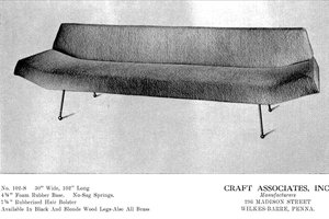 Iron Framed Sofa After Adrian Pearsall