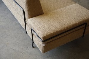 Iron Framed Sofa After Adrian Pearsall