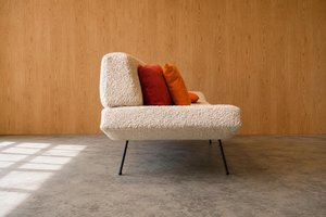 Iron Framed Sofa After Adrian Pearsall