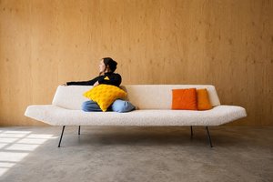 Iron Framed Sofa After Adrian Pearsall