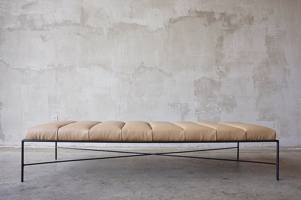 Iron and Leather Daybed
