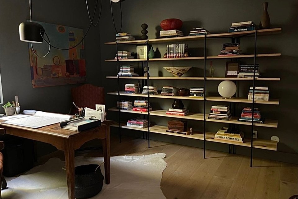 Iron Modernist Book/Record Shelving Brackets