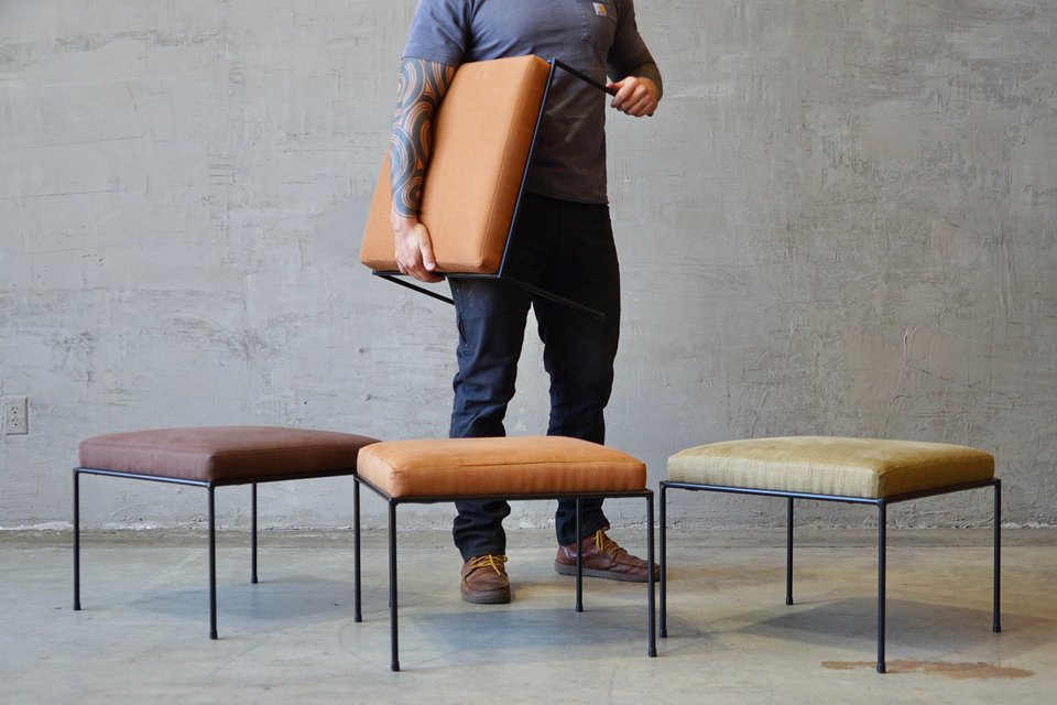 Customizable | Fabric or Leather | Stool | Ottoman |