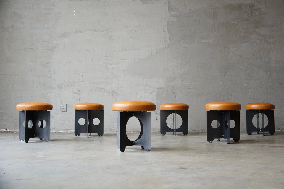 Intersect Steel Swivel Stools