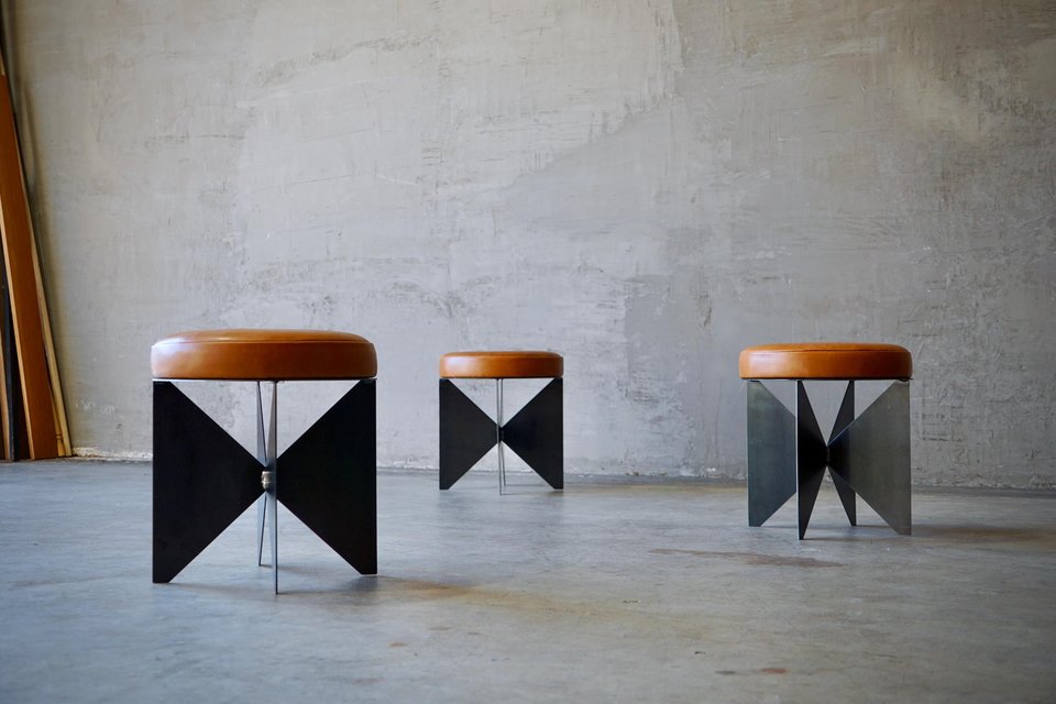 Architectural Steel 'Butterfly' Stools