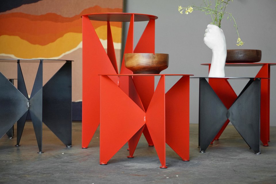 Modernist 'Butterfly' Side Table/Plant Stand