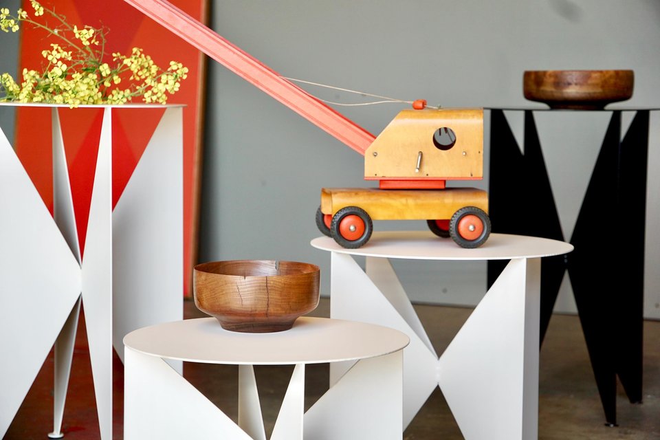 Modernist 'Butterfly' Side Table/Plant Stand