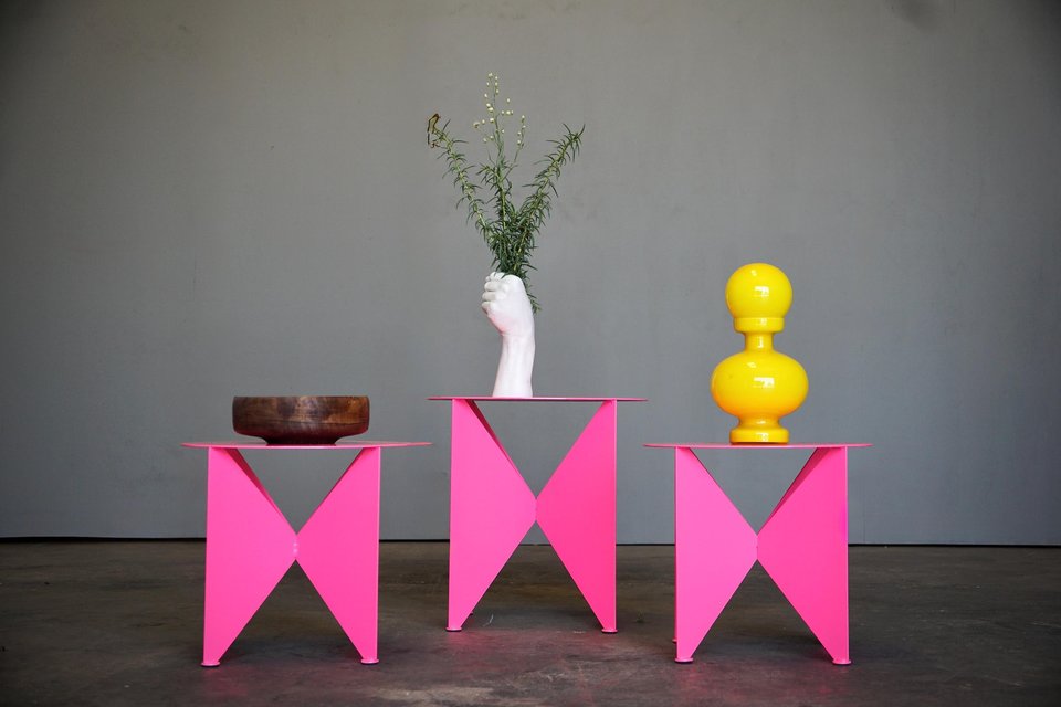 Modernist 'Butterfly' Side Table/Plant Stand