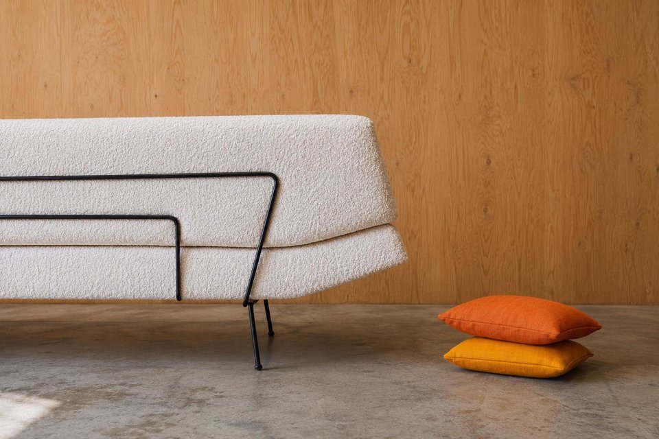 Iron Framed Sofa After Adrian Pearsall