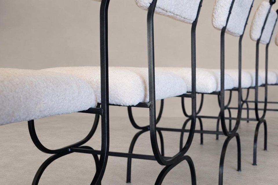 Iron Framed 'Arch' Dining or Side Chairs